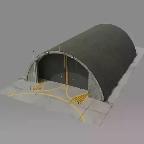 NATO AIRCRAFT SHELTER V2 Free low-poly 3D model