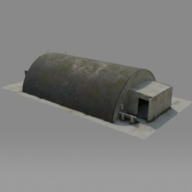 NATO AIRCRAFT SHELTER V2 Free low-poly 3D model_8