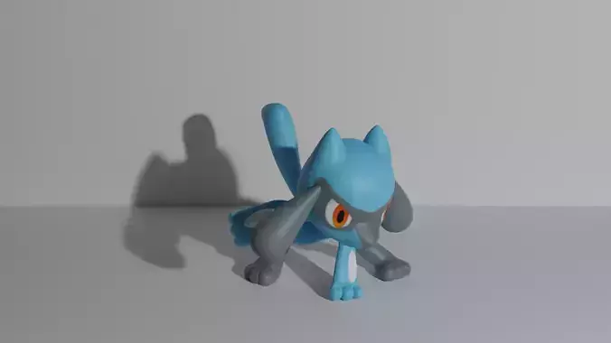 Riolu pokemon 3D print model