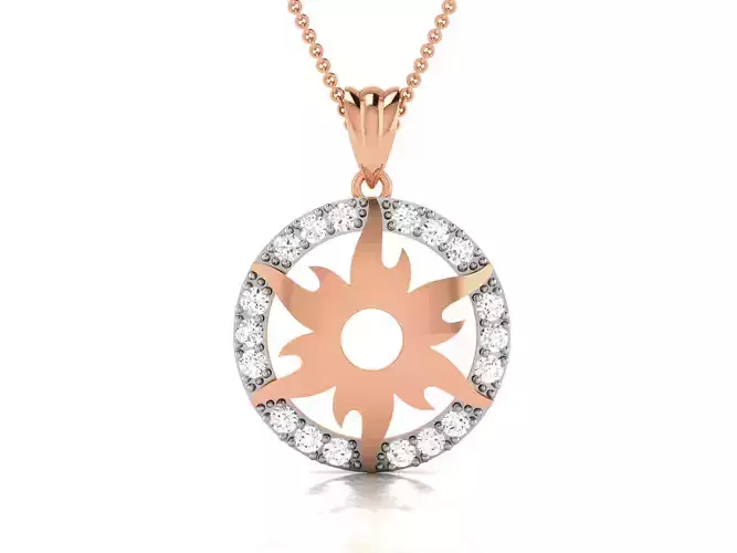 Diamond Charms Pendant 3dm render Detail