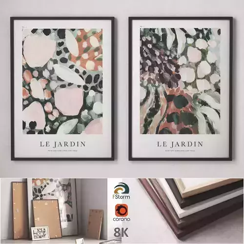 Two posters - Abstract Flowers