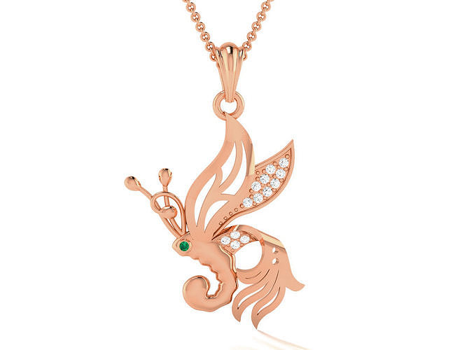 Diamond Charms Pendant 3dm render Detail 3D print model