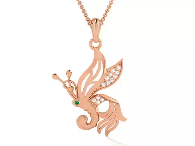 Diamond Charms Pendant 3dm render Detail