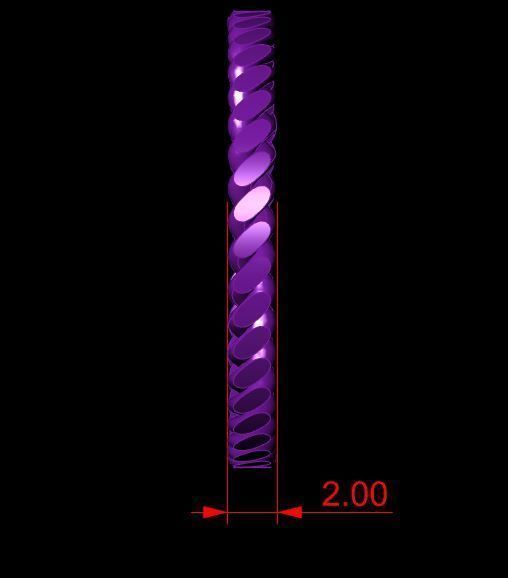 Rope Braided Band Ring cuban style 3D MODEL 3D print model_5