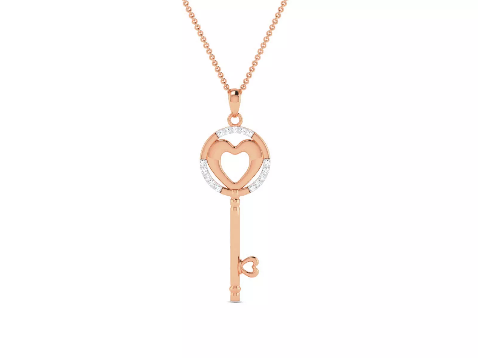 Key Diamond Charms Pendant 3dm render Detail 3D print model_0