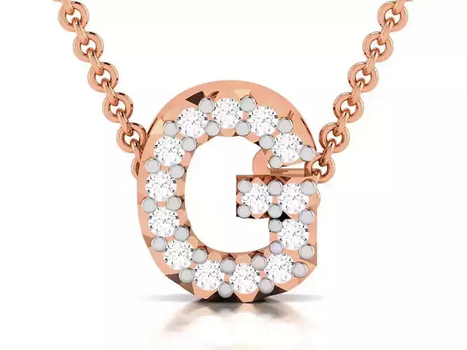 Diamond Charms Pendant G 3dm render Detail