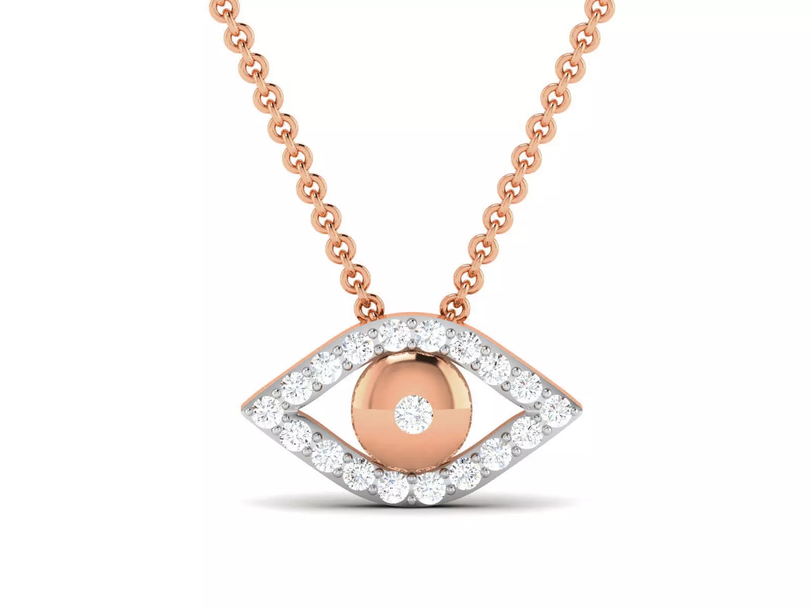 Evil Eye Diamond Charms Pendant 3dm render Detail 3D print model_0