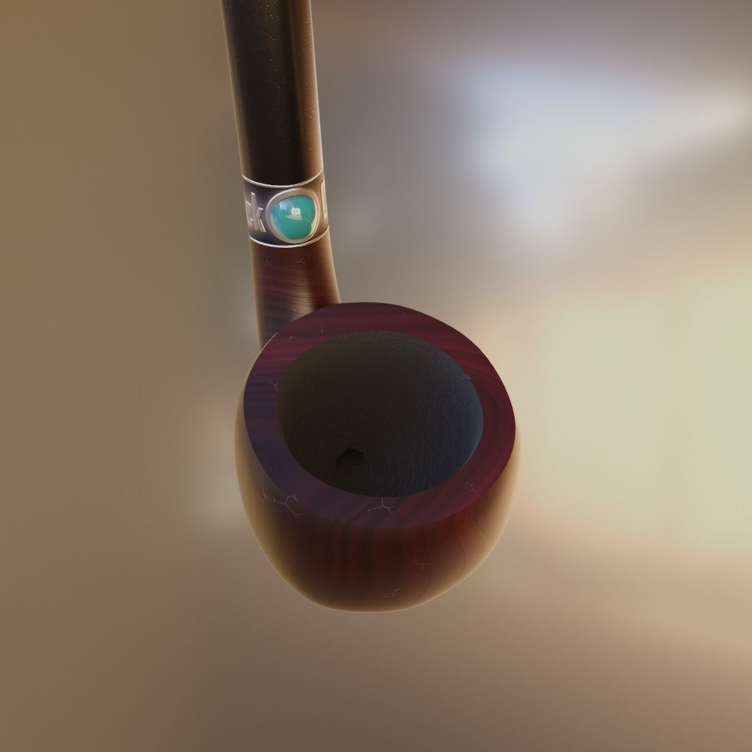 Old tobacco pipe Free 3D model_7