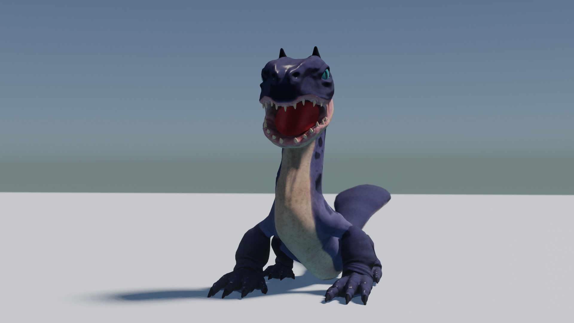 Dragon Lizard model Low-poly 3D  Low-poly 3D model_1