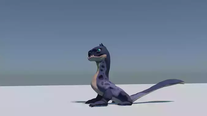 Dragon Lizard model Low-poly 3D 