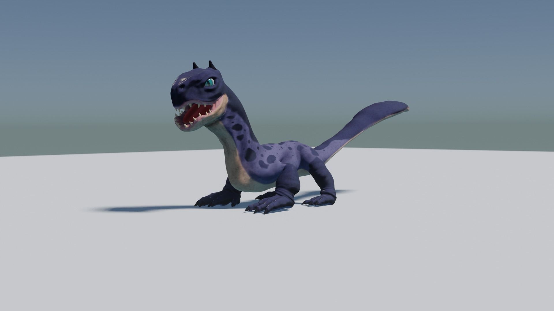 Dragon Lizard model Low-poly 3D  Low-poly 3D model_2
