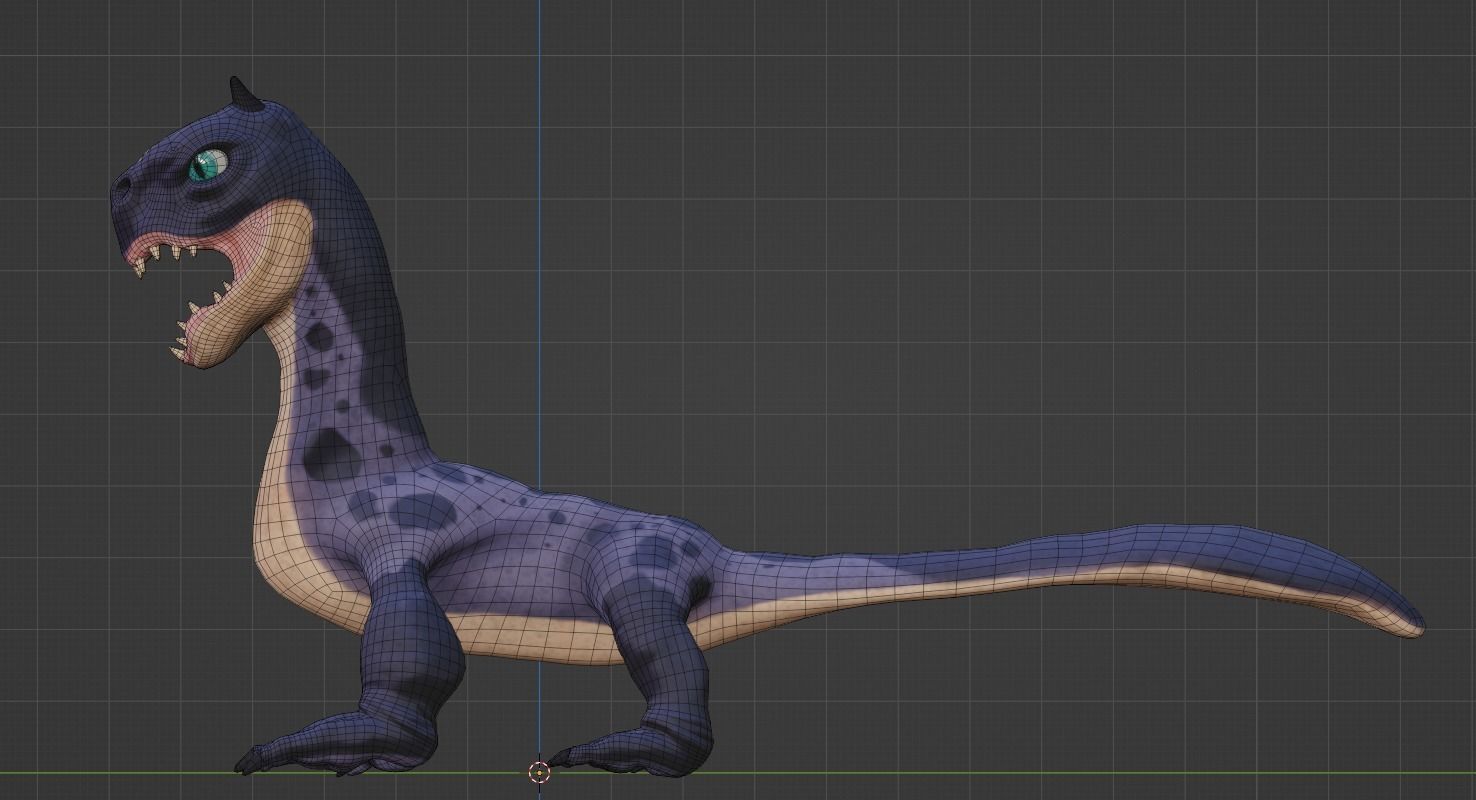 Dragon Lizard model Low-poly 3D  Low-poly 3D model_3