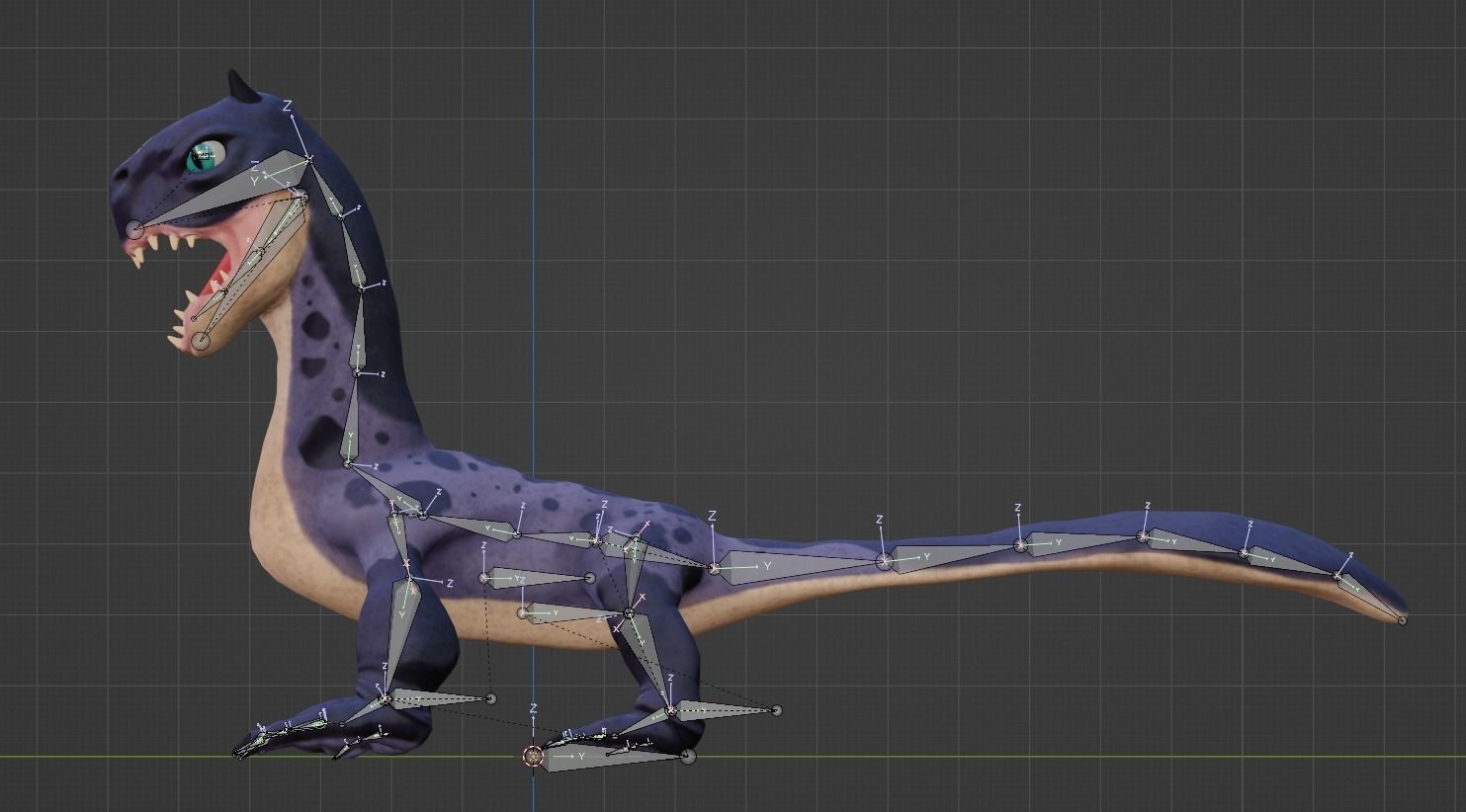 Dragon Lizard model Low-poly 3D  Low-poly 3D model_5