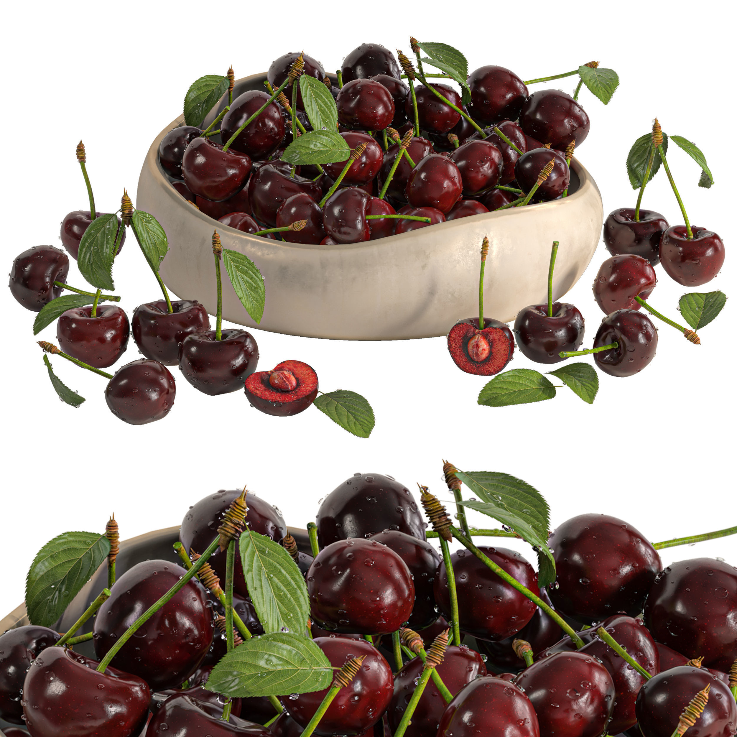 Cherry Modell Cherry dish 3D model | CGTrader