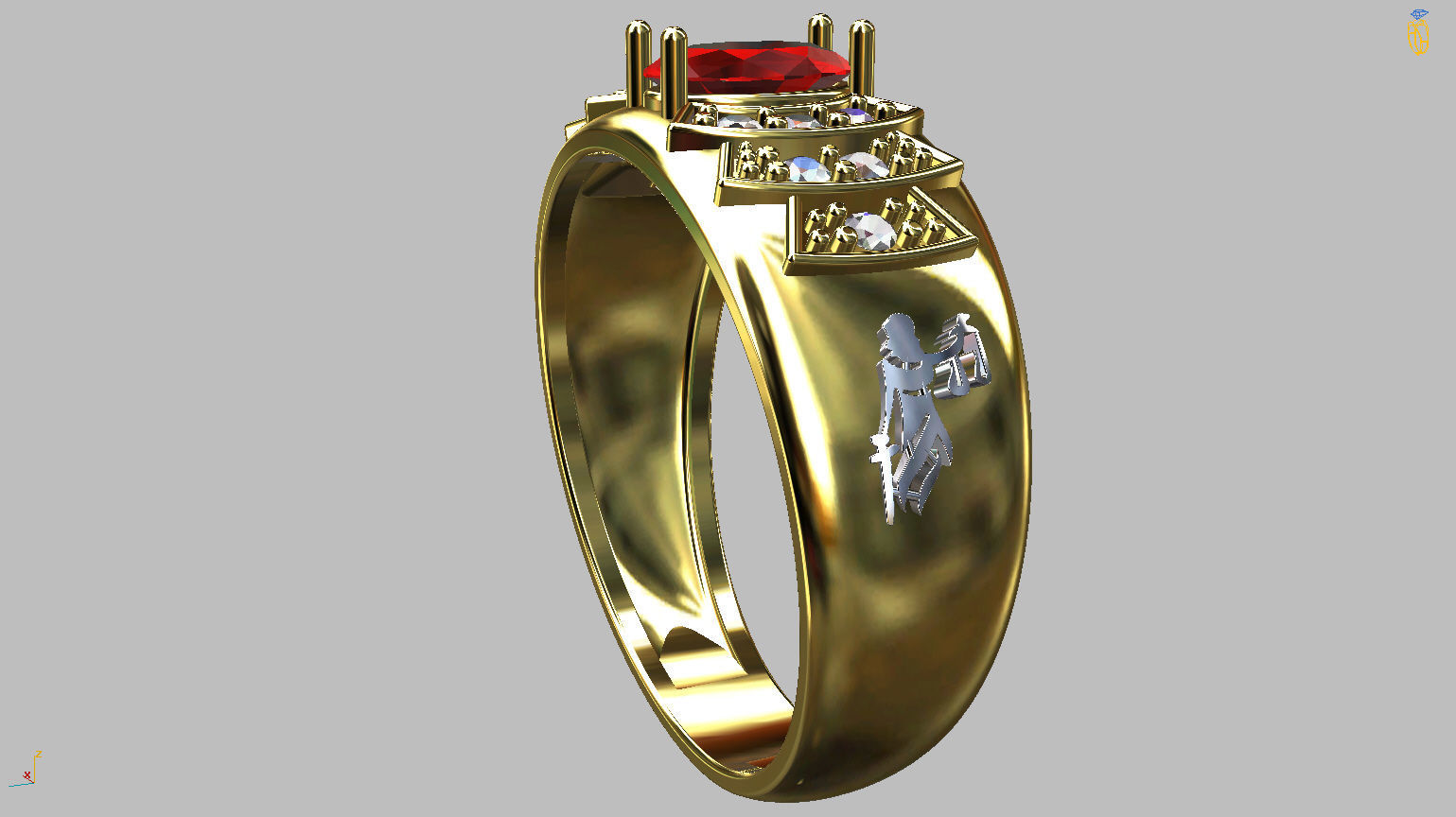 Graduation Ring 3D print model_8