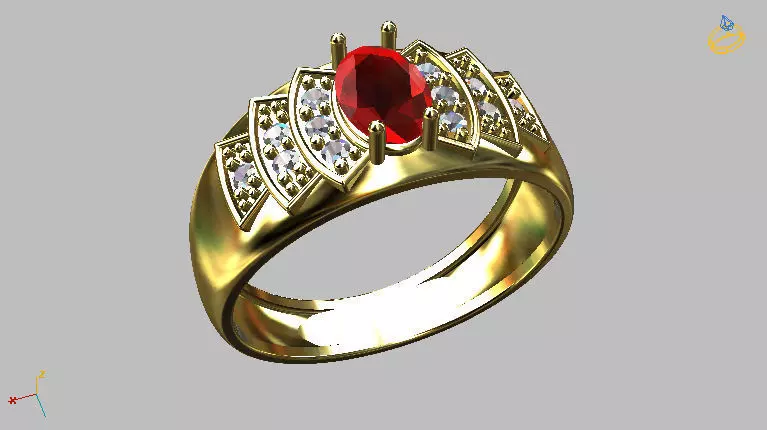 Graduation Ring 3D print model_0