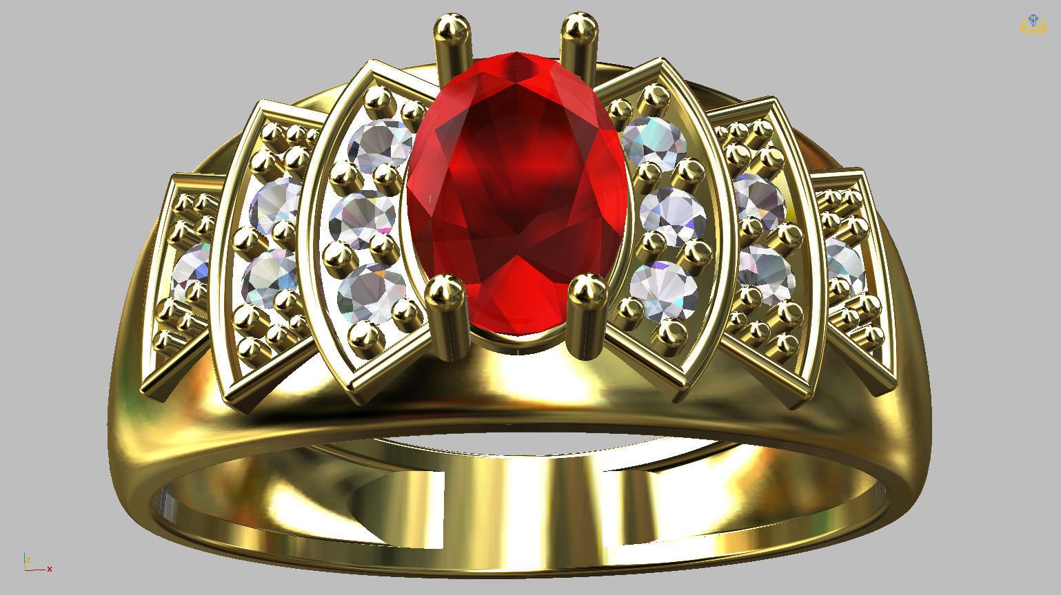 Graduation Ring 3D print model_10