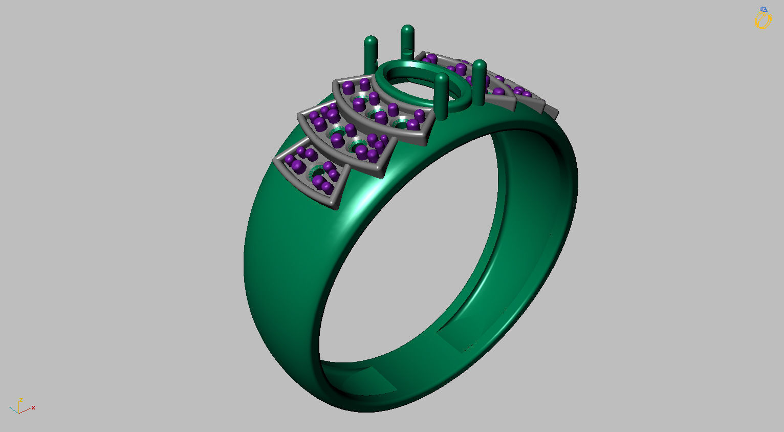 Graduation Ring 3D print model_12