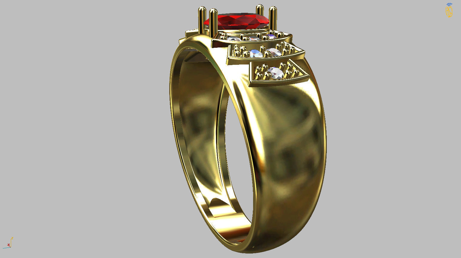 Graduation Ring 3D print model_7