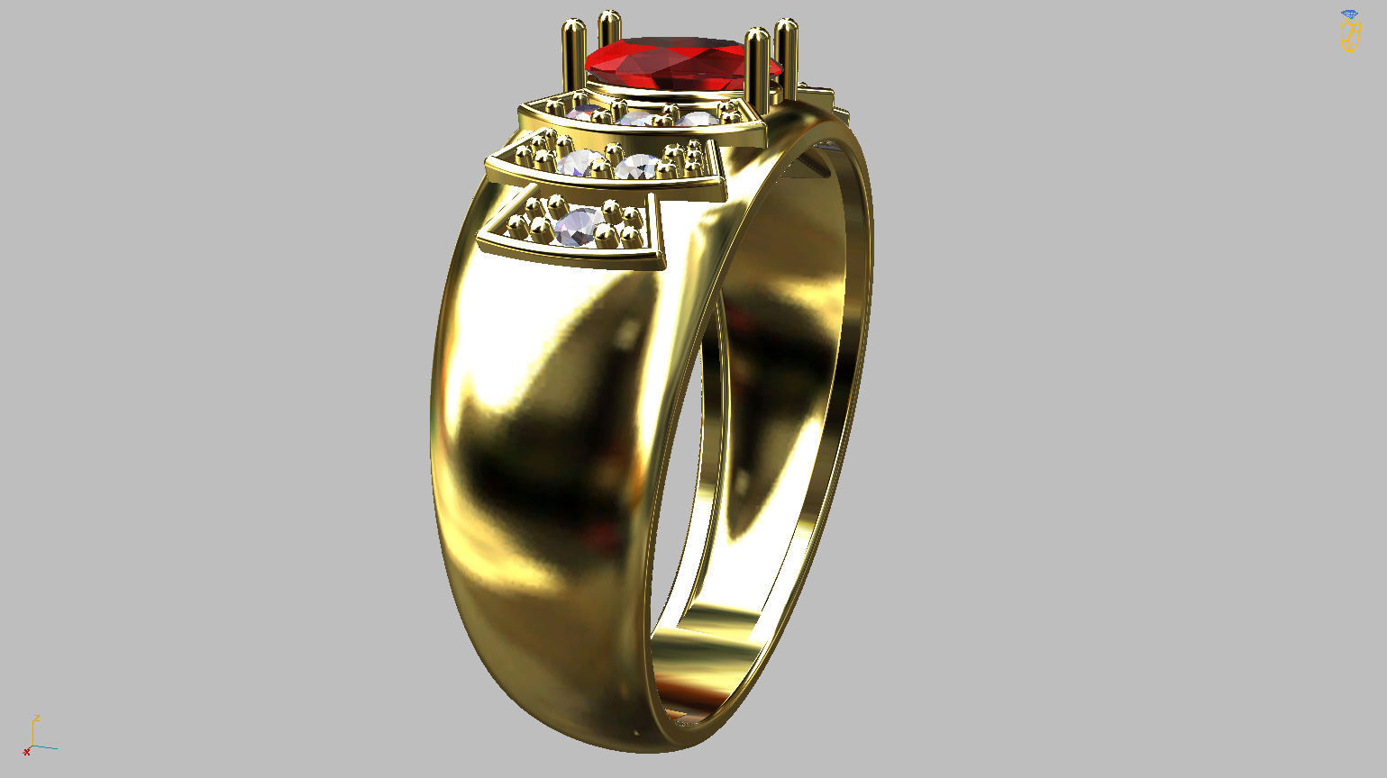 Graduation Ring 3D print model_6