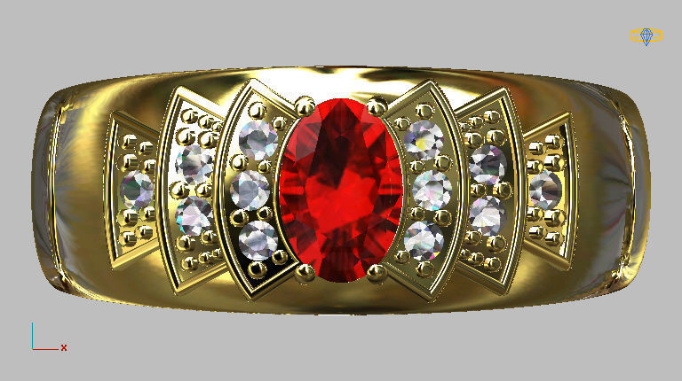 Graduation Ring 3D print model_2