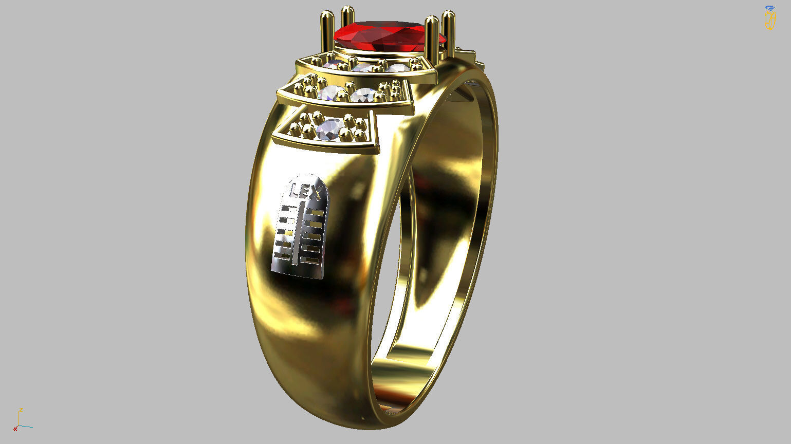 Graduation Ring 3D print model_5