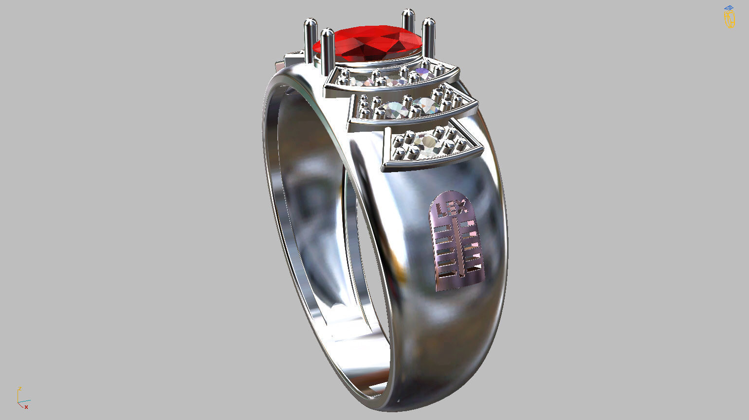 Graduation Ring 3D print model_9
