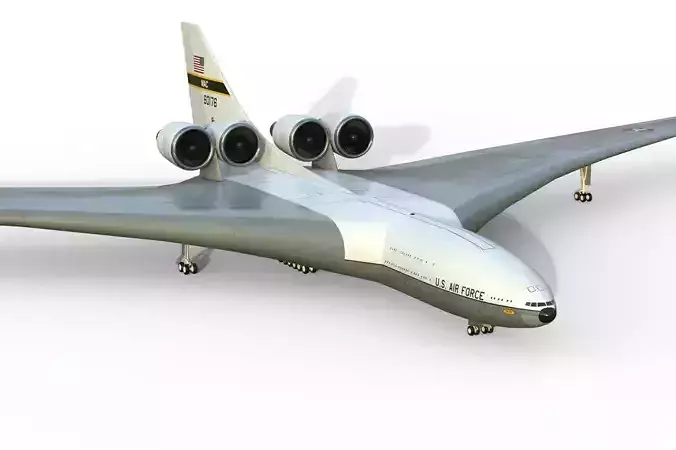 Lockheed CL-1201 nuclear powered aircraft 3D model