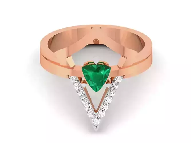 Women Diamond Ring 3dm render detail