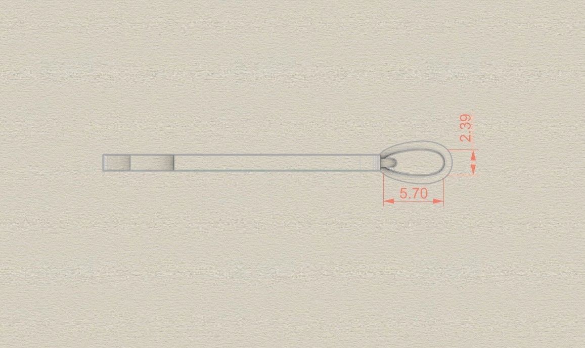 Model 1017 N Russelot Initial Letter Alphabet Pendant 3D print model_7