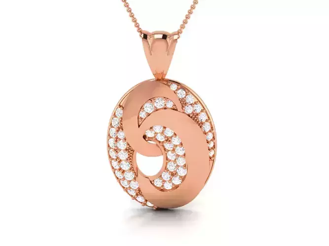 Diamond Charms Pendant 3dm render Detail