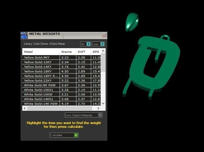 Model 1018 O Russelot Initial Letter Alphabet Pendant 3D print model_10