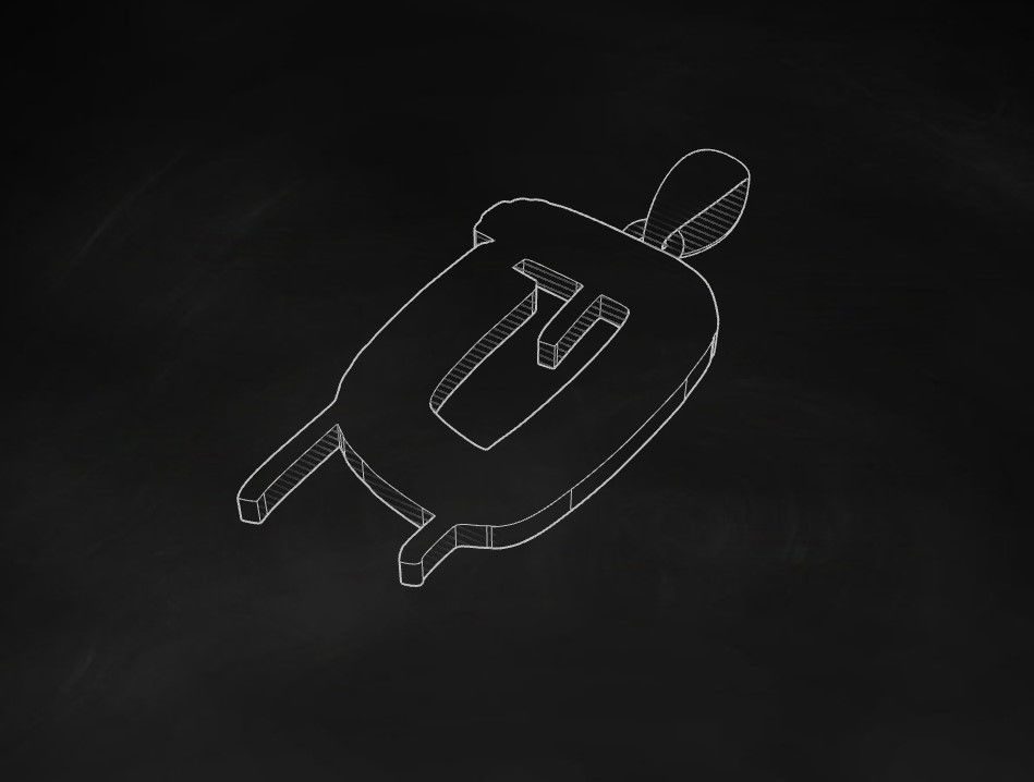 Model 1018 O Russelot Initial Letter Alphabet Pendant 3D print model_9