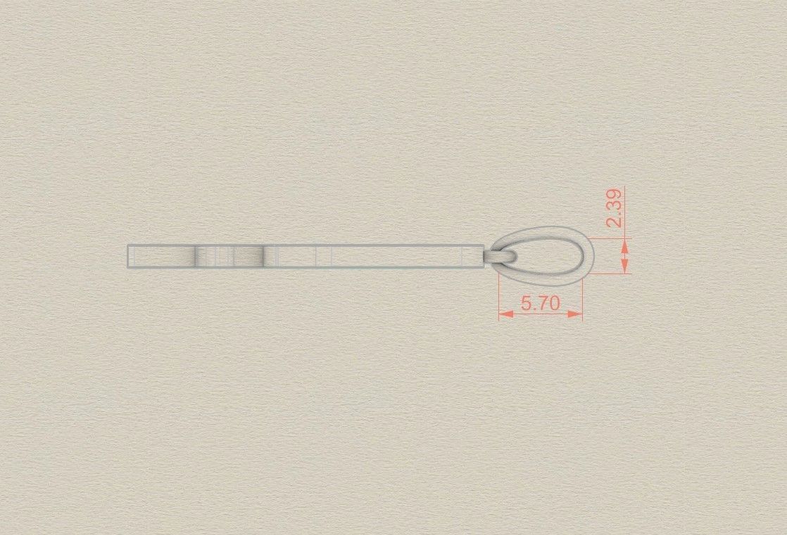 Model 1019 P Russelot Initial Letter Alphabet Pendant 3D print model_7