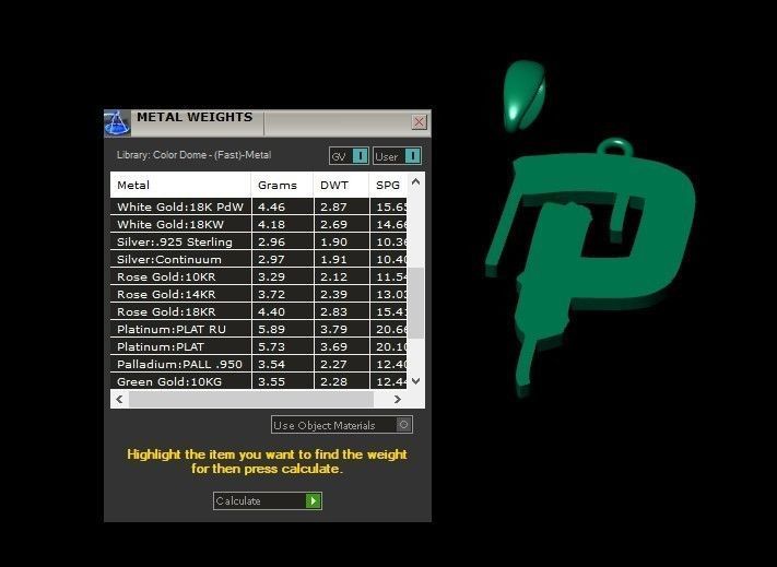 Model 1019 P Russelot Initial Letter Alphabet Pendant 3D print model_11