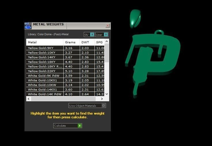 Model 1019 P Russelot Initial Letter Alphabet Pendant 3D print model_10