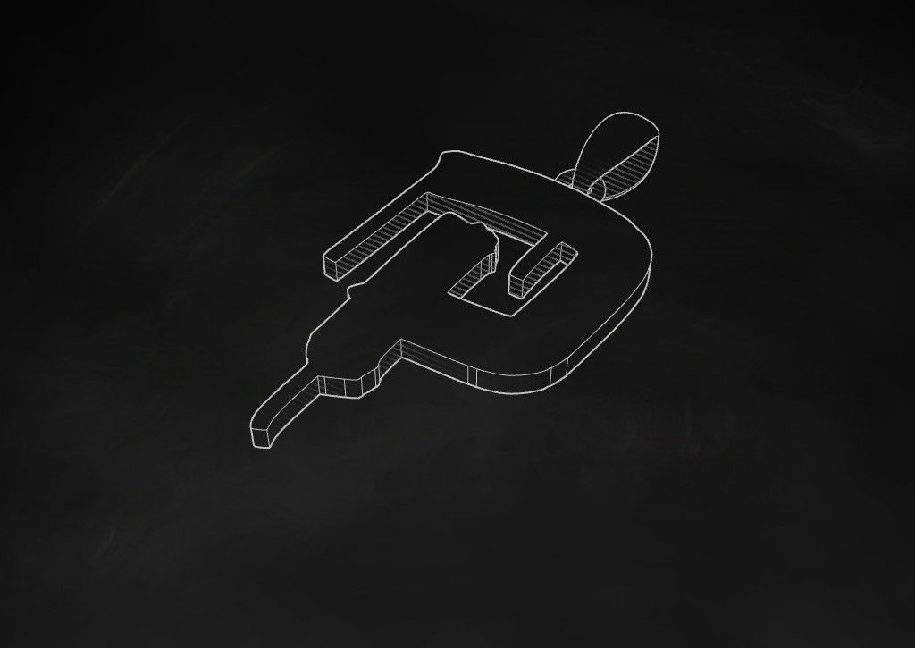 Model 1019 P Russelot Initial Letter Alphabet Pendant 3D print model_9