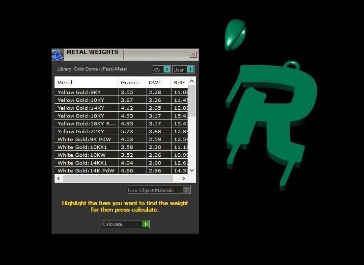 Model 1020 R Russelot Initial Letter Alphabet Pendant 3D print model_10