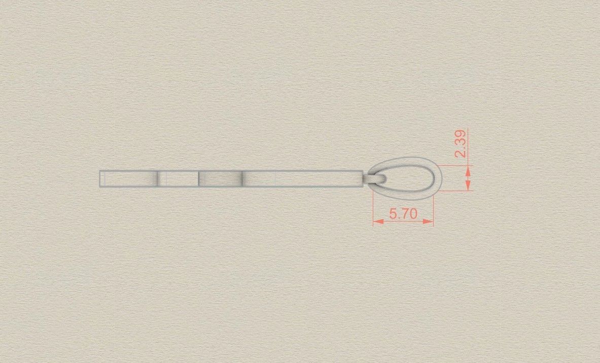 Model 1020 R Russelot Initial Letter Alphabet Pendant 3D print model_7