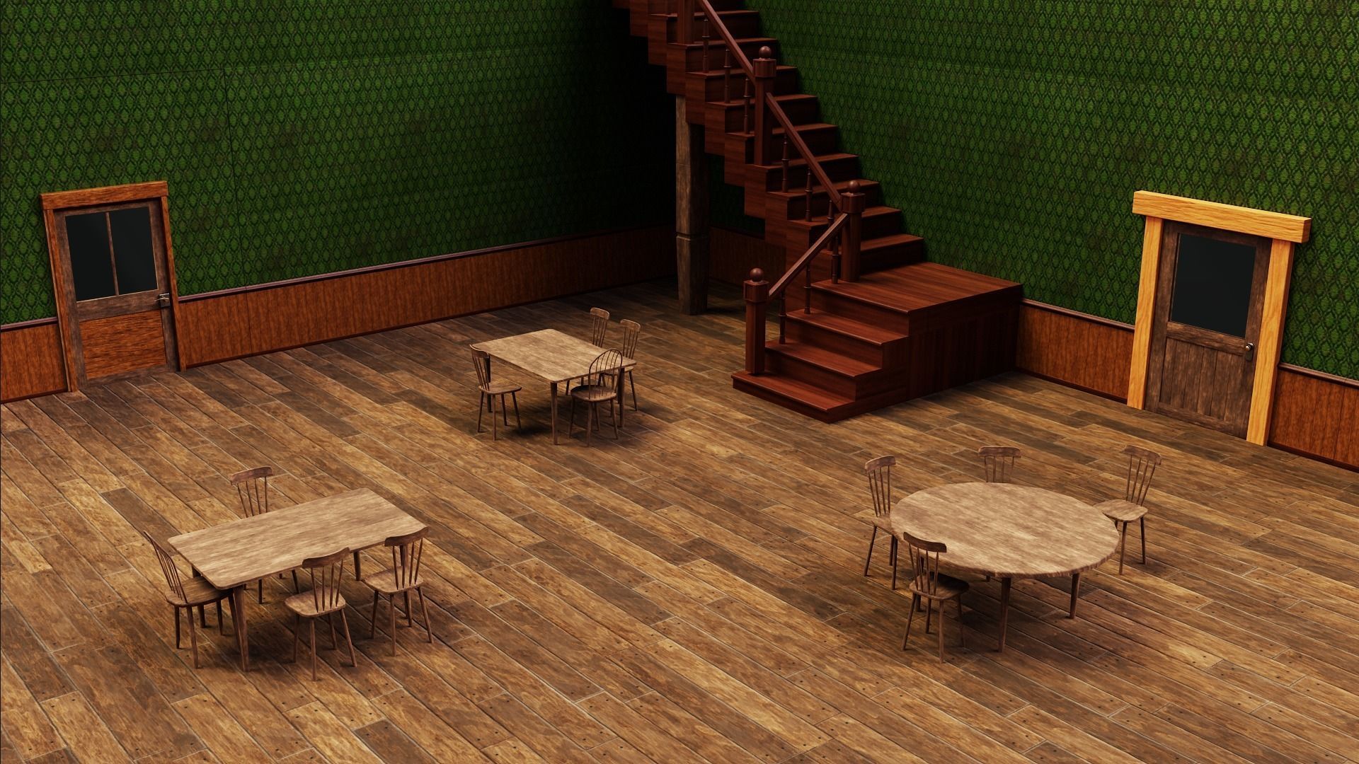 Wild west Modular Kit Low-poly 3D model_2