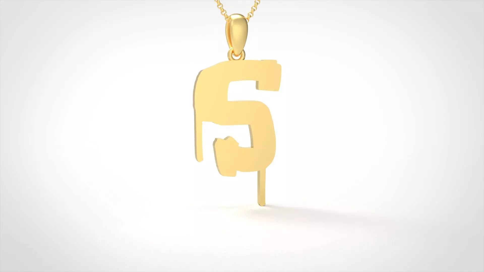 Model 1021 S Russelot Initial Letter Alphabet Pendant 3D print model_0