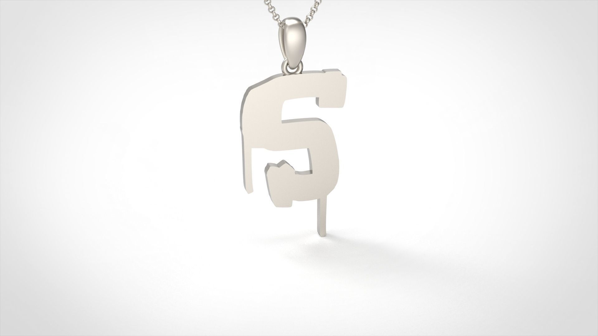 Model 1021 S Russelot Initial Letter Alphabet Pendant 3D print model_2