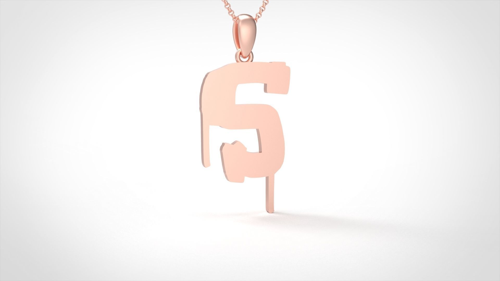 Model 1021 S Russelot Initial Letter Alphabet Pendant 3D print model_1