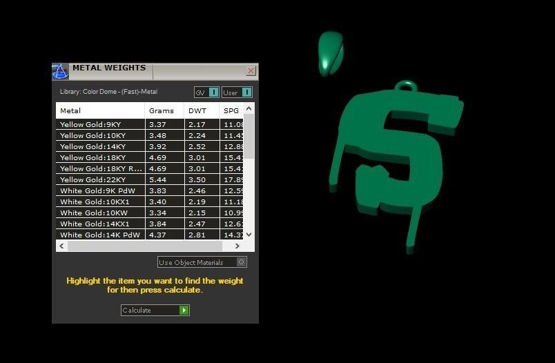 Model 1021 S Russelot Initial Letter Alphabet Pendant 3D print model_11