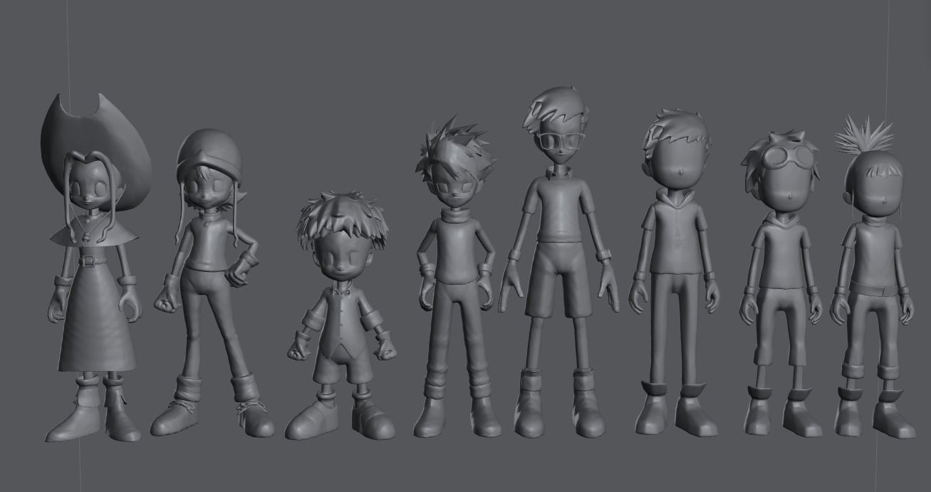 KIDS FROM DIGIMON ADVENTURE AND DIGIMON TAMERS 3D model_1