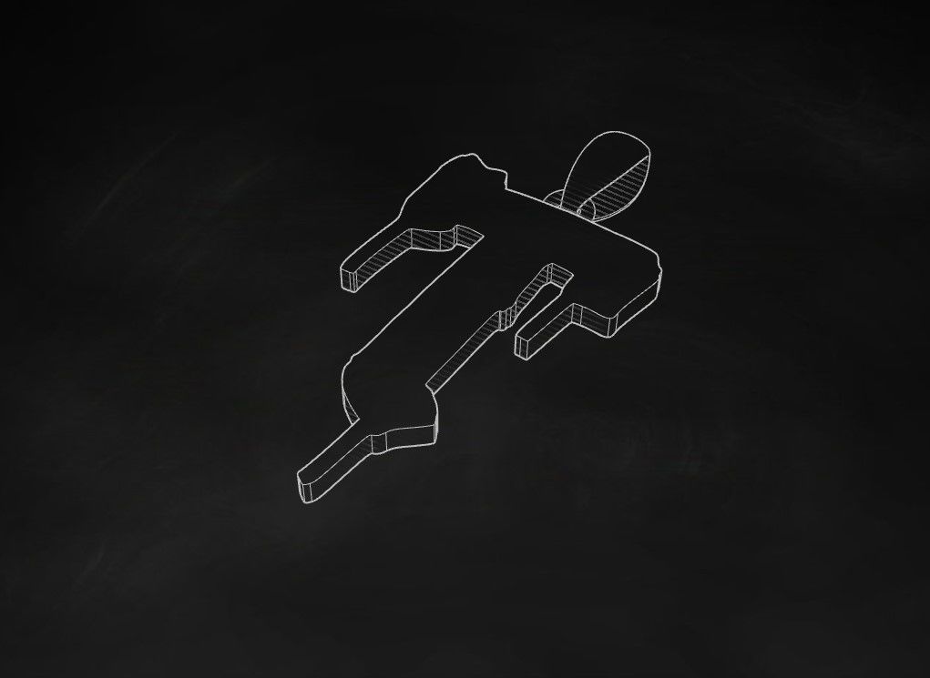 Model 1022 T Russelot Initial Letter Alphabet Pendant 3D print model_9