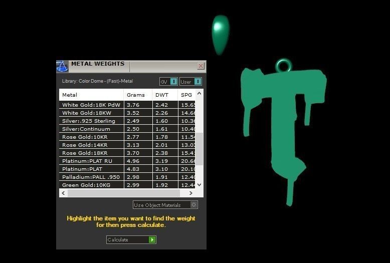 Model 1022 T Russelot Initial Letter Alphabet Pendant 3D print model_11