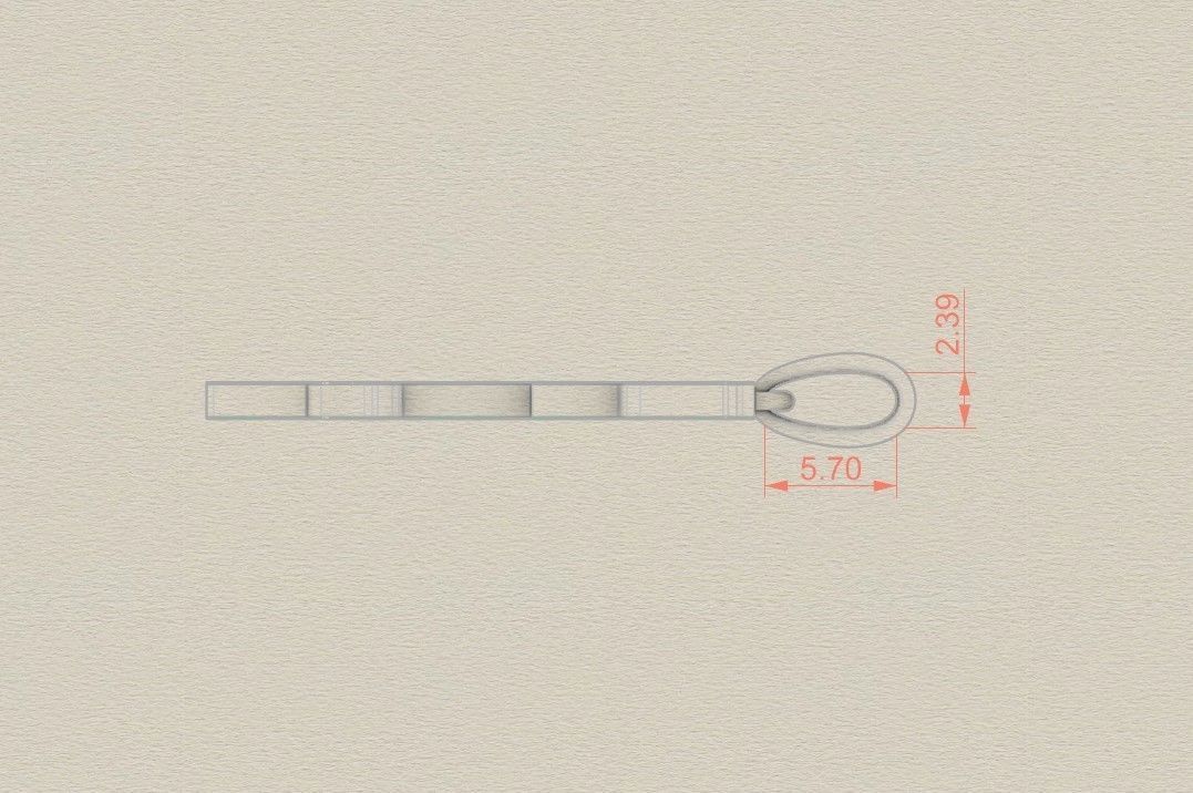 Model 1022 T Russelot Initial Letter Alphabet Pendant 3D print model_7