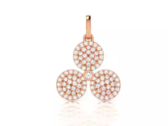 Diamond Charms Pendant 3dm render Detail