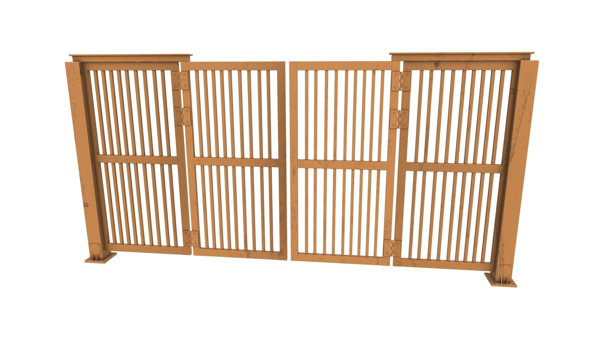 Industrial Metal Gate AR VR PBR Low-poly 3D model_12